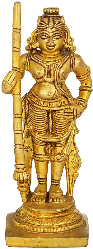 6" Udupi Krishna Statue in Brass | Handmade | Made in India