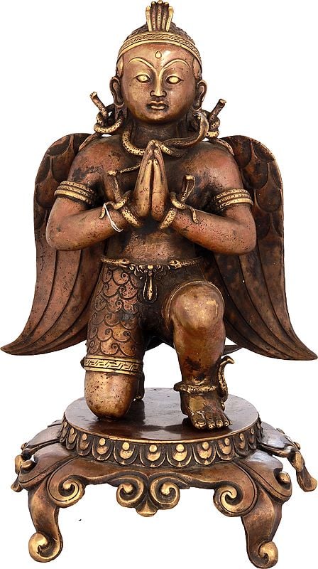 The Humble  Garuda on Pedestal - Made in Nepal
