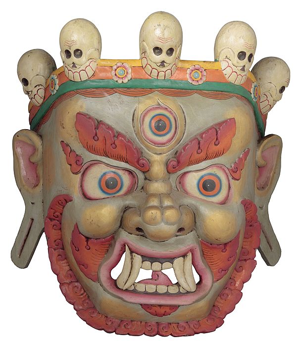 Large Size Mahakala Mask From Nepal - Tibetan Buddhist