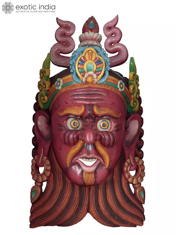 Nepalese Wrathful Deity Very Large Size Mask (Wall Hanging)