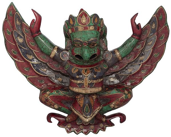 Garuda with Wings Stretched Out (Wall Hanging with Inlay)