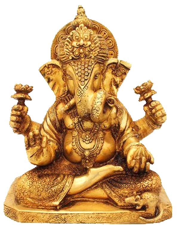 Lord Ganesha with Twisted Trunk Statue