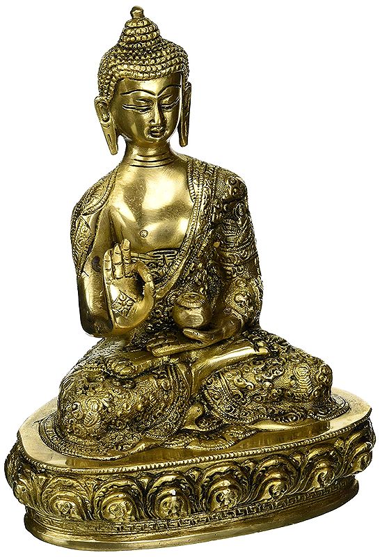 Gautam Buddha in Vitark Mudra - Tibetan Buddhist Deity (Preaching)