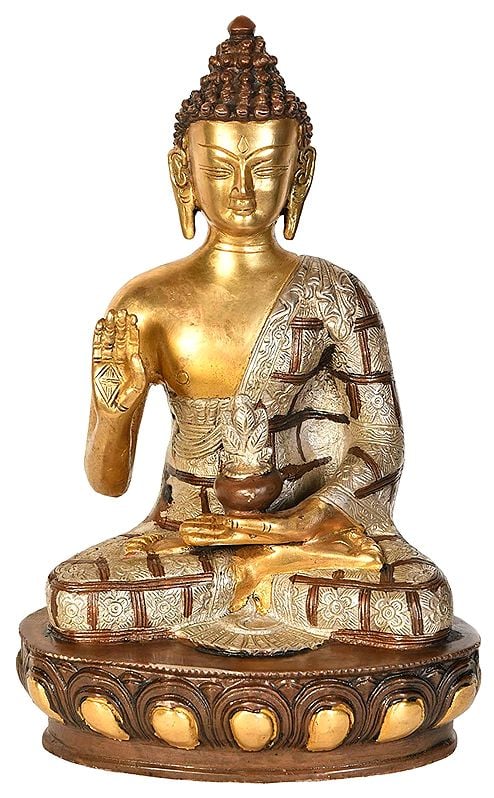 Lord Buddha in Abhaya Mudra (Tibetan Buddhist)