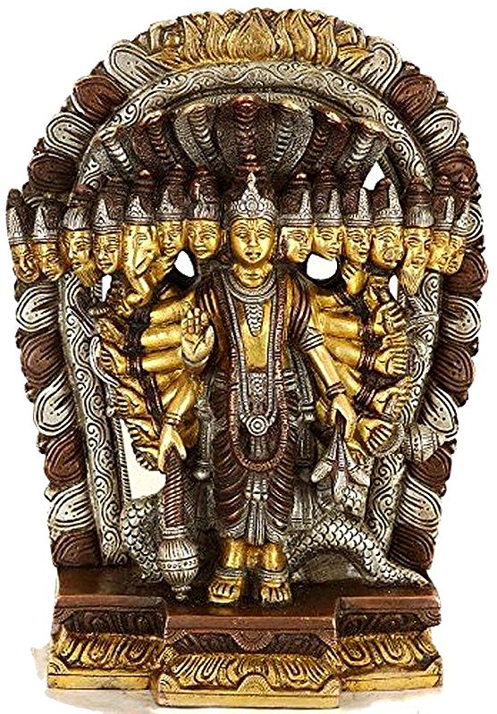 Lord Vishnu in his Cosmic Magnification