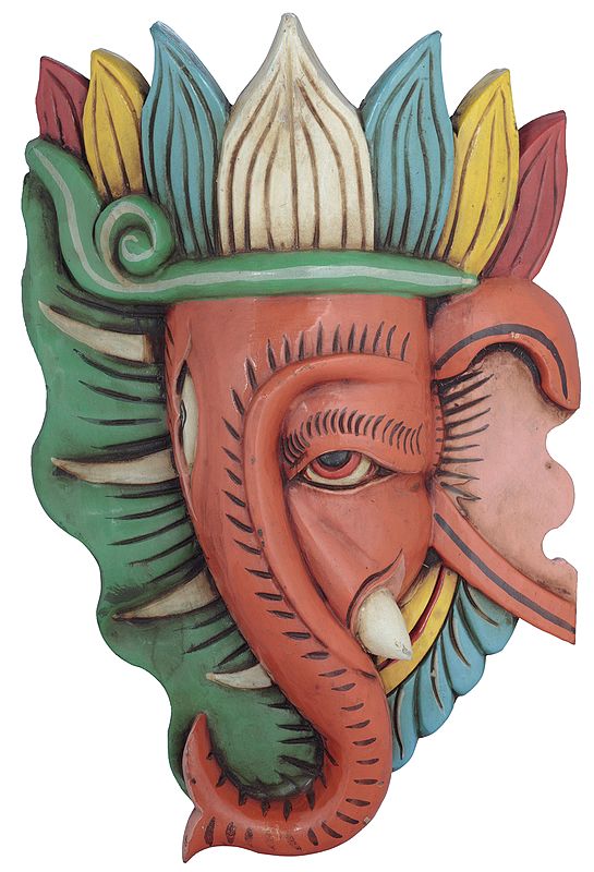 Ganesha Wall Hanging Mask from Nepal