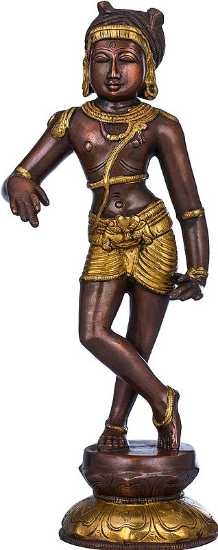 11" Vrishavahana Shiva Brass Sculpture | Indian Handcrafted Idol