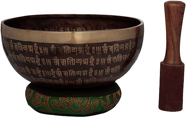 Tibetan Buddhist Vishwa-Vajra Bronze Singing Bowl