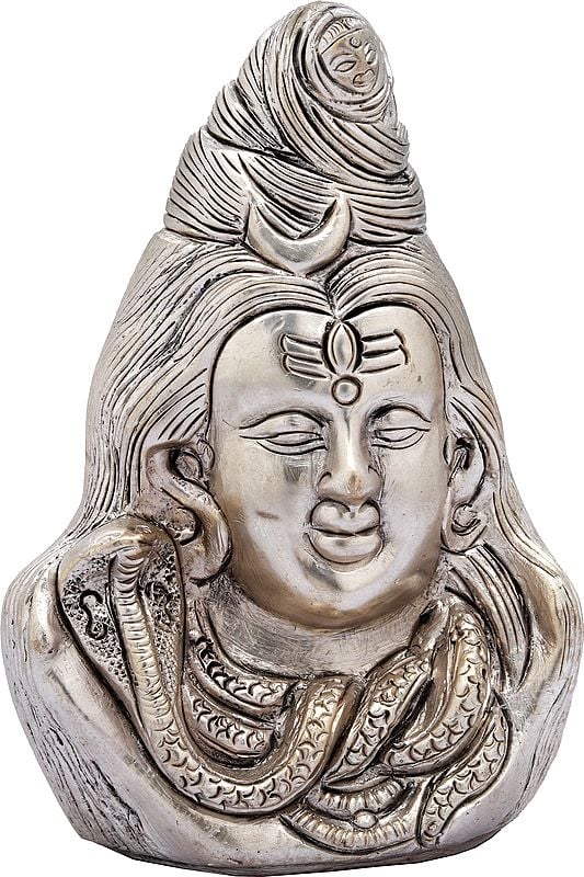 3" Lord Shiva Head Small Statue in Brass | Handmade | Made in India
