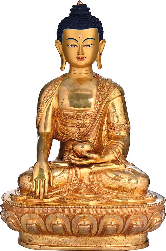 Tibetan Buddhist Deity Buddha in Earth -Touching Gesture (Made in Nepal)