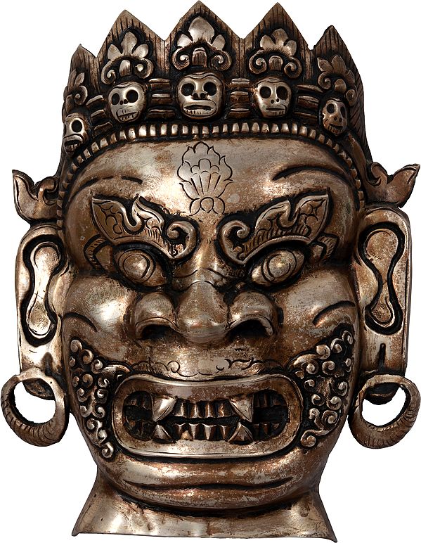 Mahakala Mask With Repousse Work - Made in Nepal