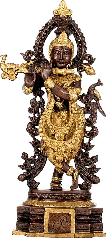 15" Venugopala (Fluting Krishna) In Brass | Handmade | Made In India
