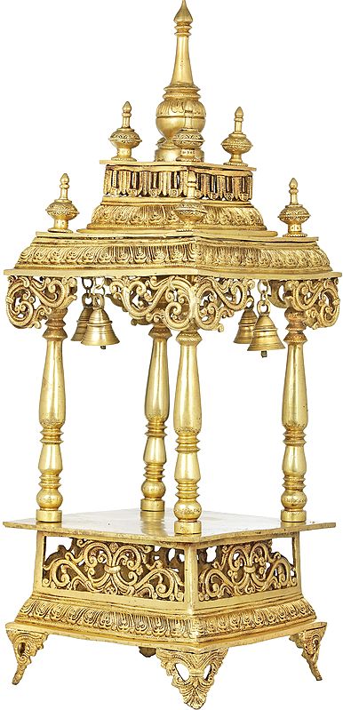 28" Large Size Temple in Brass | Handmade | Made in India