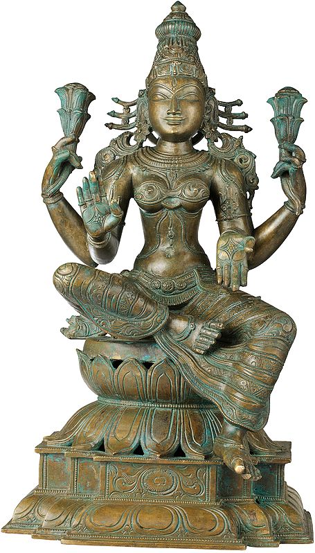 Kamalasana Chaturbhujadhari Lakshmi, Wife Of Vishnu, Devi Of Abundance