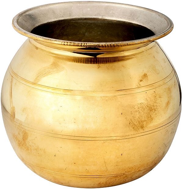 Special Brass Puja Kalash With Kalai Inside