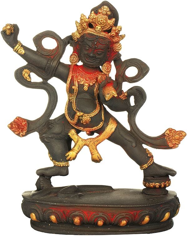 9" Vajrapani (Tibetan Buddhist Deity) In Brass | Handmade | Made In India
