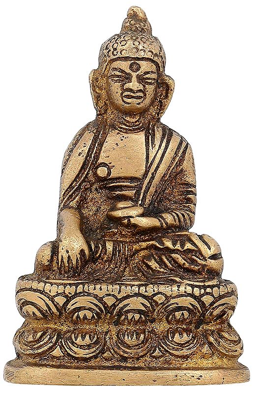2" Small Size Buddhist Lord Buddha Brass Statue | Handmade | Made in India
