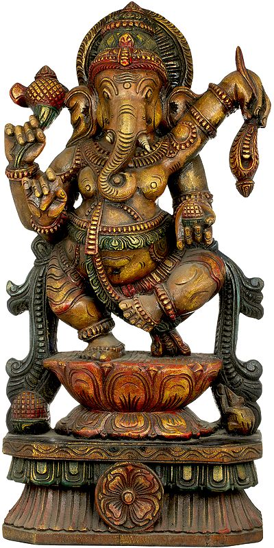 Ganesha Dancing on Lotus
