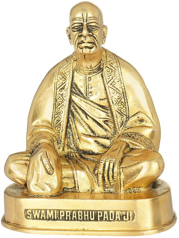 5" Swami Prabhupada Ji Brass Idol - The Founder of ISKCON | Handmade | Made in India