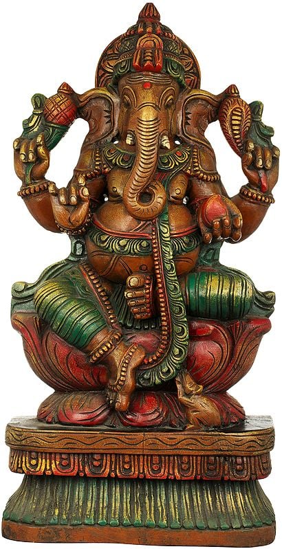 The Lotus-Seated Shri Ganesha