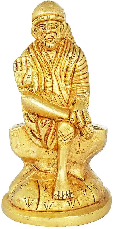 3" Shirdi Sai Baba (Small Statue) In Brass | Handmade | Made In India
