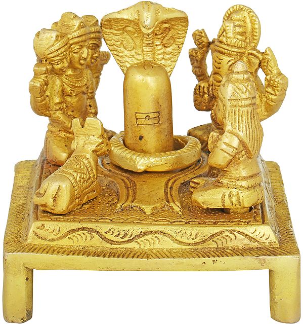 3" The Worship of Shiva Linga In Brass | Handmade | Made In India