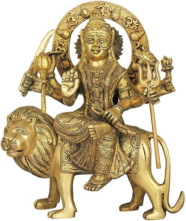 Mother Goddess Durga Seated on Lion
