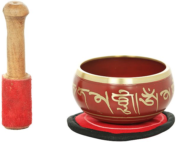 Tibetan Buddhist Singing Bowl with Auspicious Mantras