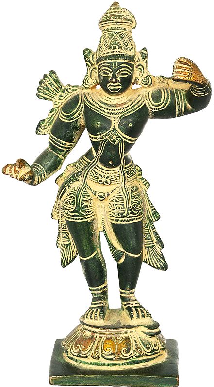 6" Bhagavan Rama Brass Statue | Handmade Authentic Indian Craft