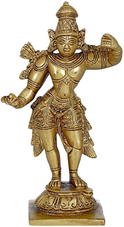 6" Bhagavan Rama In Brass | Handmade | Made In India
