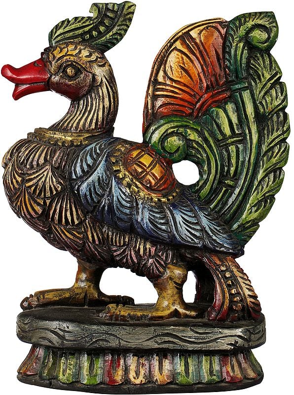 A Peacock : Wood-Carving