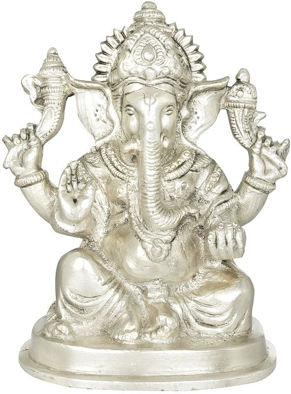 4" Small Ganesha Brass Sculpture | Handmade | Made in India