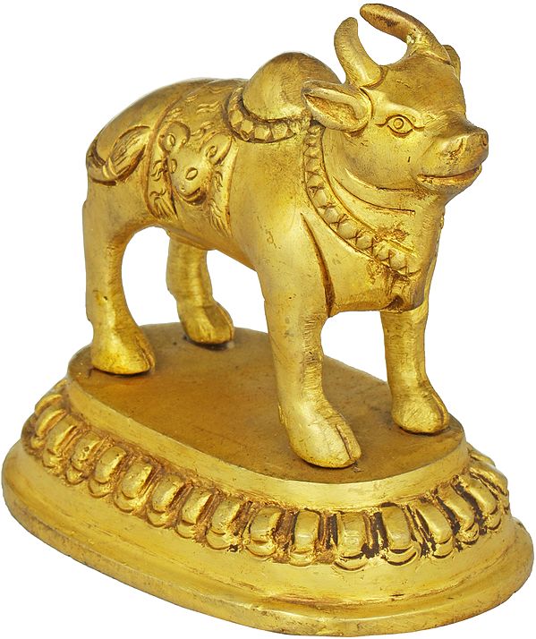 3" Small Nandi - Mount of Shiva In Brass | Handmade | Made In India