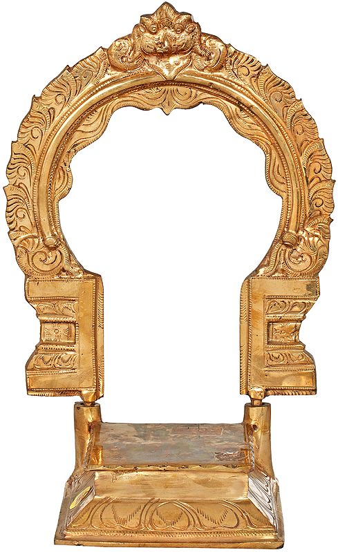 13" Deity Throne With Prabha | Bronze Panchaloha | Handmade | Made In India