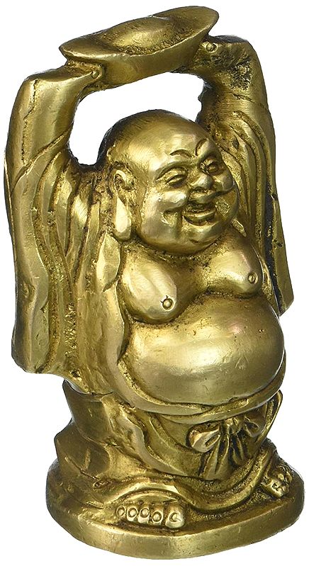 3" Laughing Buddha (Tibetan Buddhist) In Brass | Handmade | Made In India