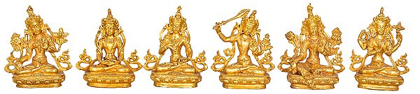 Set of Six Tibetan Buddhist Bodhisattva Deities