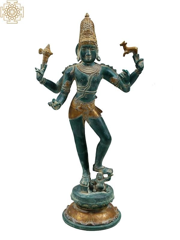 19" Lord Shiva as Pashupatinath In Brass | Handmade | Made In India
