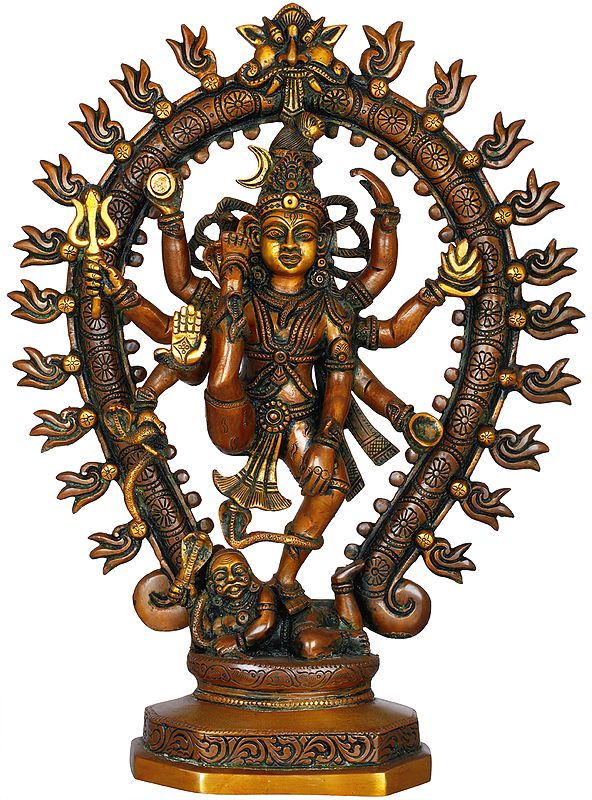 16" Urdhava Tandava By Shiva In Brass | Handmade | Made In India