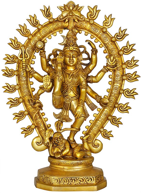 16" Urdhava Tandava By Shiva in Brass | Indian Handcrafted Sculptures