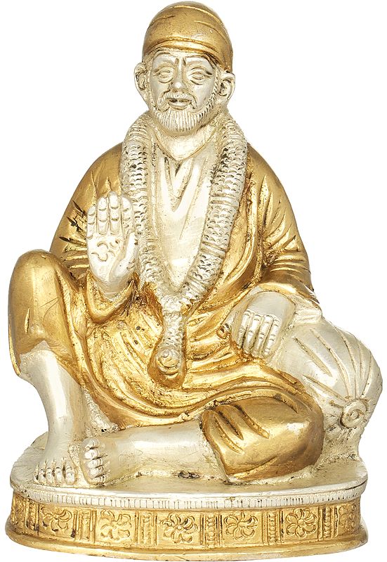 5" Shirdi Sai Baba Statue in Brass | Handmade | Made in India