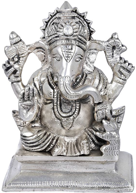 4" Lord Ganesha Small Size Brass Idol | Handmade | Made in India