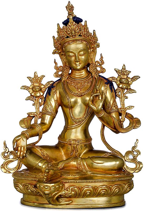 Green Tara -Tibetan Buddhist Goddess (Made in Nepal)
