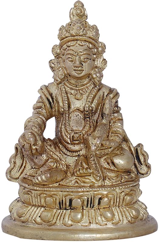 3" Lord Kubera Idol in Brass | Handmade Brass Statue | Made in India