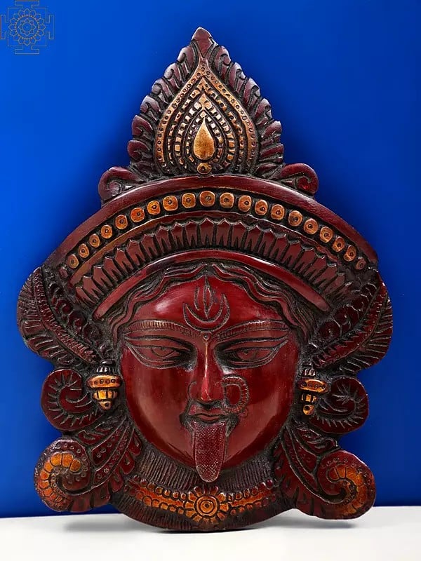 10" Brass Goddess Kali Mask | Handmade | Made In India
