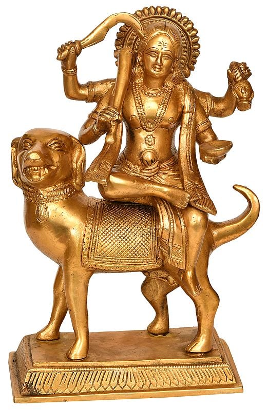 9" Bhagawan Bhairava In Brass | Handmade | Made In India