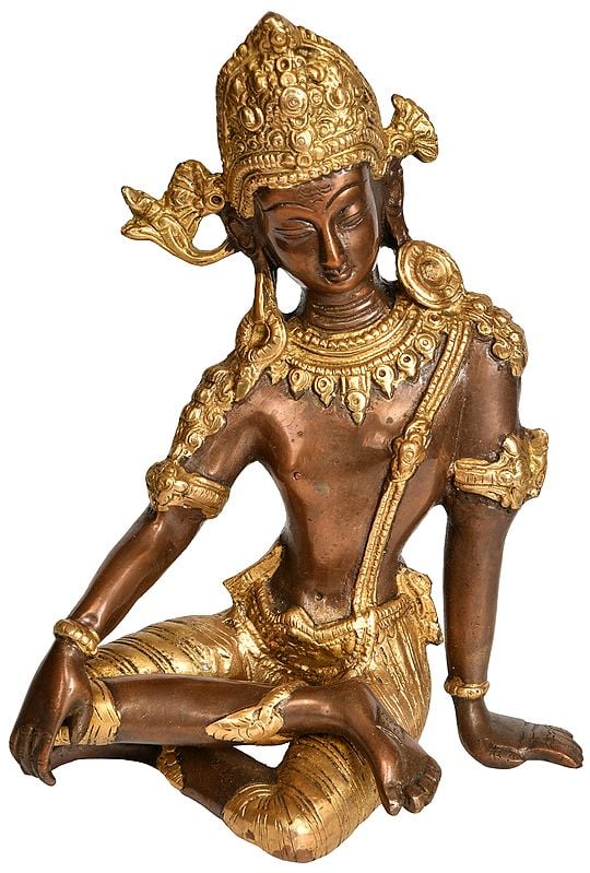 9" Rain God Indra In Brass | Handmade | Made In India