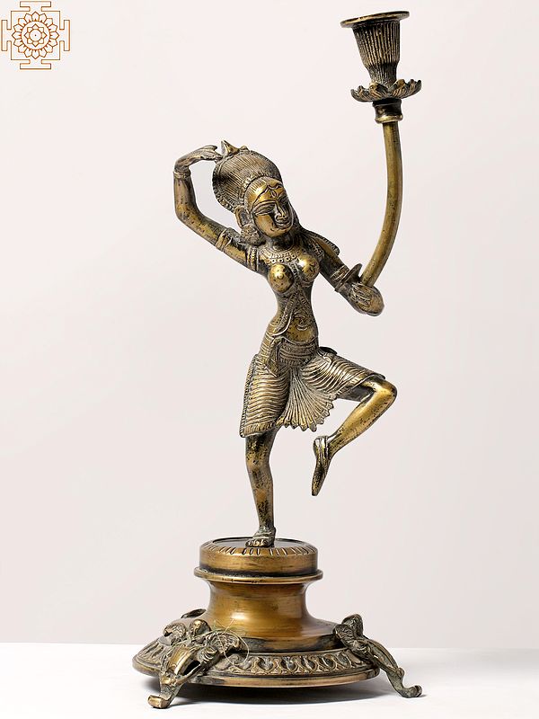 Brass Candle Stand -Inspired by Khajuraho | Candle Holder Stand