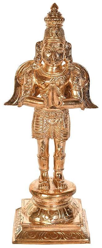 9" Garuda | Handmade | Madhuchista Vidhana (Lost-Wax) | Panchaloha Bronze from Swamimalai