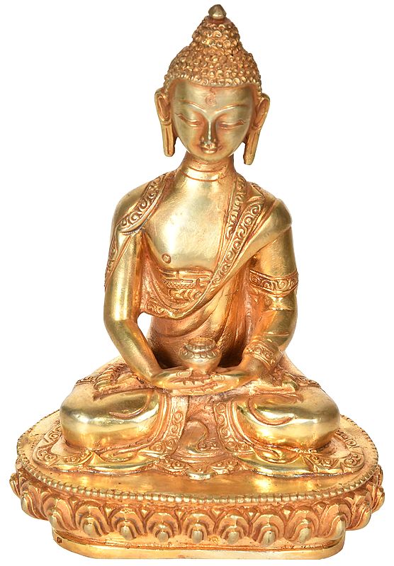 Full Gold Plated Buddha in Meditation (Tibetan Buddhist)