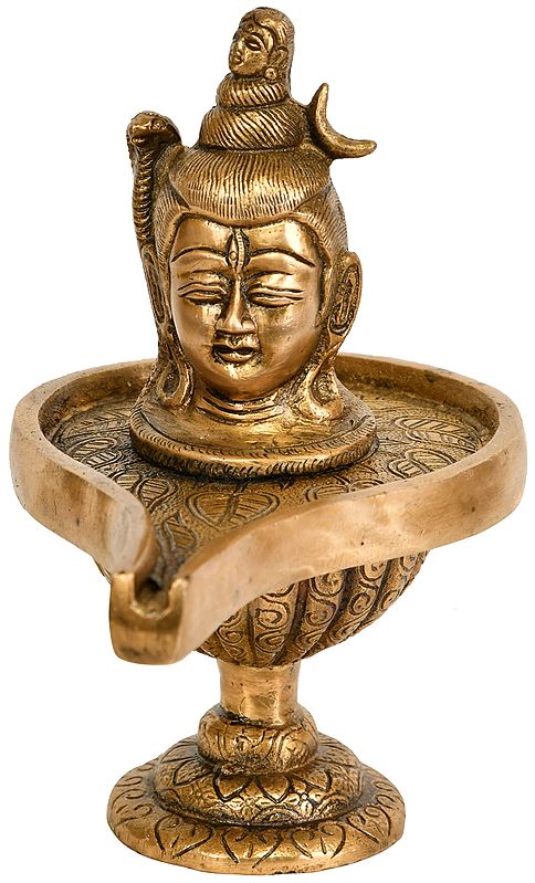 5" Mukha Linga In Brass | Handmade | Made In India